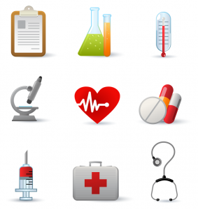 Clipart illustrating the variation in medical software.
