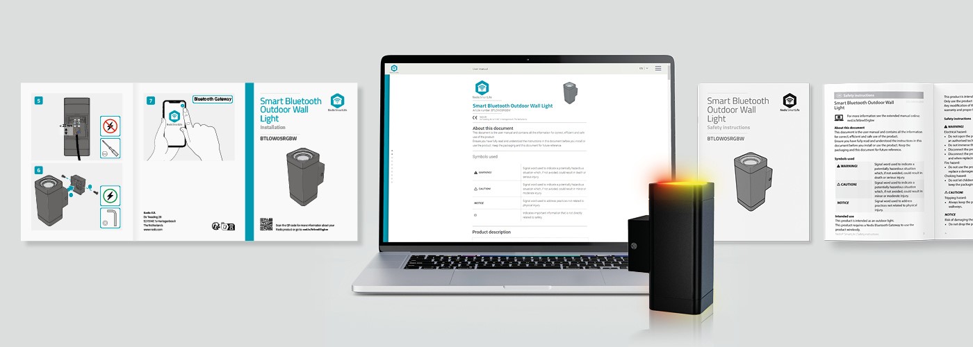 Strategic approach content: different forms of output for an outdoor lamp