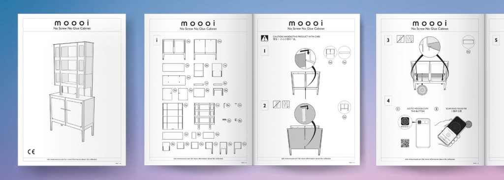 Technical illustrations form part of a cabinet installation manual