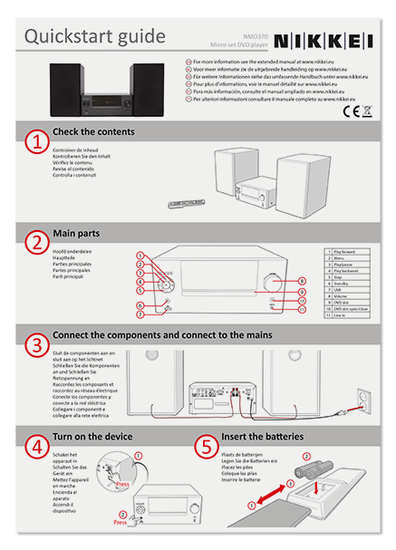 A4 example user manual with concise user instructions